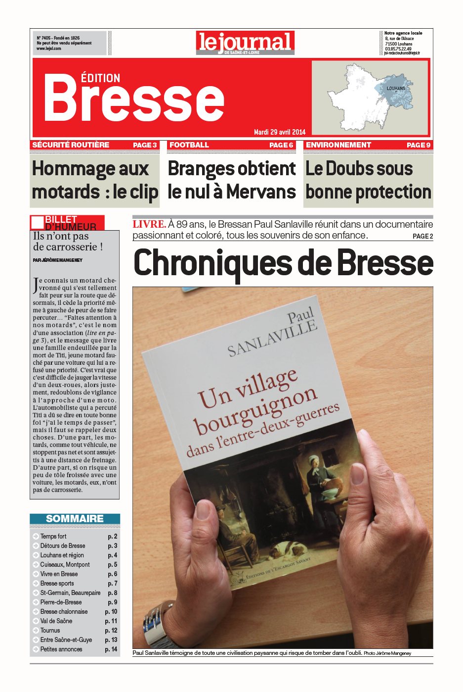  - Journal-Saone-et-Loire-Village-Bourguignon-entre-deux-guerres-Paul-Sanlaville-1